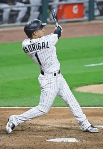  ?? GETTY IMAGES ?? The Sox wore “Mr. 3000” shirts for Nick Madrigal on his birthday after he said it was an attainable feat.