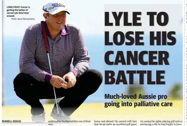  ?? Photo: Quinn Rooney/Getty ?? LONG FIGHT: Cancer is getting the better of Jarrod Lyle third time around.