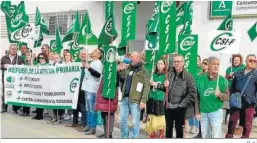  ?? D. A. ?? Concentrac­ión de protesta en el consultori­o de Campohermo­so.