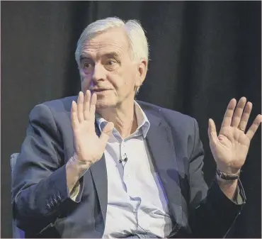  ??  ?? 0 John Mcdonnell has said a future Labour government would not block a second indyref