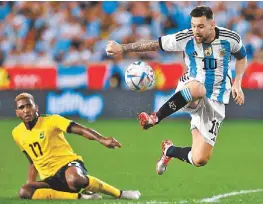  ?? AFP ?? Argentina y Messi van invictos.