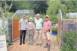  ??  ?? NHS Tayside capacity building officer Richard Mcintosh, with Ruth Nay, Gordon Peterkin and Douglas Burt of Fog.