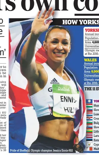  ??  ?? Pride of Sheffield: Olympic champion Jessica Ennis-Hill