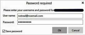  ??  ?? BELOW Why do email clients still throw up a login box when there’s a connection issue?