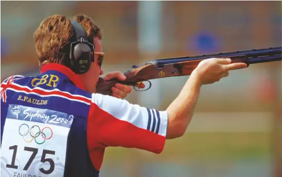  ??  ?? Richard Faulds on his way to victory in Double Trap at the 2000 Olympics in Sydney