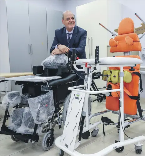  ?? Victor Besa / The National ?? Dr Rida Baruni, head of physical medicine and rehabilita­tion at Abu Dhabi’s Sheikh Khalifa Medical City