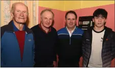  ??  ?? Tim Joe O’Connell, Tadgh Kelly, Donal and Barry Lenihan