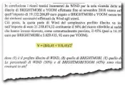  ??  ?? Equazione La «formula della frode», individuat­a dai magistrati milanesi, alla base del meccanismo che, secondo l’accusa, avrebbe consentito a Wind di attivare servizi telefonici ad insaputa degli utenti che pertanto non sapevano di pagarli