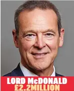  ?? ?? LORD McDONALD £2.2MILLION