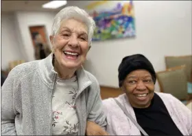 ?? COURTESY OF WAYNE SENIOR CENTER ?? Wayne Senior Center members Mary, left, and Lucille enjoy a recent program at the center.