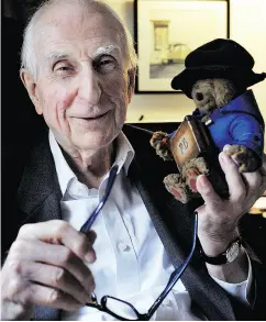  ?? NICK ANSELL/ PA VIA THE ASSOCIATED PRESS ?? Michael Bond’s Paddington bear was featured in more than 20 books that sold 35 million copies worldwide and enchanted children for more than half a century.