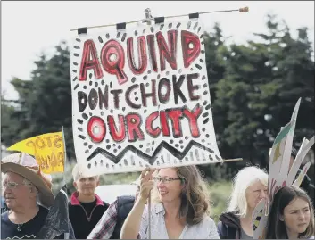  ??  ?? CAMPAIGN A ‘Let's Stop Aquind' walking protest