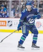  ??  ?? Brock Boeser, 20, impressed Canucks fans at the end of last season and will start the new campaign with the big club.