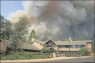  ??  ?? In this undAted photo prouided By the U.S. Forest Seruice, the Rim Fire Burns neAr GrouelAnd RAnger StAtion in GrouelAnd, CAlif.