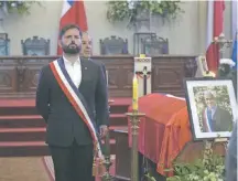  ?? / PRESIDENCI­A ?? Gabriel Boric en el funeral de Sebastián Piñera.