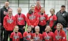 ??  ?? The Banshees Red U12 fast-pitch travel softball team won the USSSA Winter Challenge held Dec. 1 in Palmyra. Pictured in the first row, from left: Elayna Tsiouplis, Katelyn Clark, Casey Taylor, Brittany Hubler and Kyleigh Dinnien. Standing: Shannon...