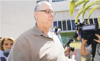  ?? LYNNE SLADKY/AP ?? Scot Peterson leaves the Broward County Jail after posting bond on June 6. He’s been charged with failing to act when a gunman entered a high school in Parkland, Florida, and killed 17.