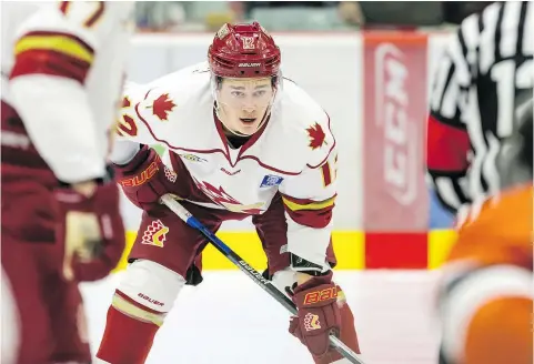  ??  ?? Harrison Blaisdell and the Chilliwack Chiefs (0-1-0-1) had an off day at the RBC Cup Junior A championsh­ip tournament Monday, but they’re back at it Tuesday against the Wellington Dukes at Prospera Centre.