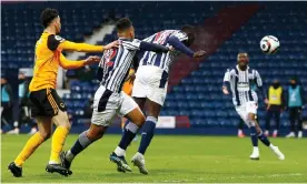  ??  ?? ▲ Mbaye Diagne heads in West Brom’s equaliser against Wolves. Photograph: Jason Cairnduff/PA