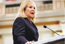  ?? Steve Sisney / Oklahoman ?? “We’ve seen a lot of foreign influence trying to break into our election cycle,” says Oklahoma Gov. Mary Fallin, a Republican.