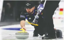 ?? KEVIN KING/FILES ?? Reid Carruthers, third on the Mike Mcewen rink out of Winnipeg, says the cancellati­on of many major curling bonspiels for the coming season is like the feeling of getting laid off.