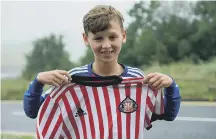  ??  ?? Jacob Edwards, 11, from Fulwell, with his new Sunderland shirt.