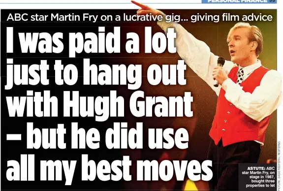  ??  ?? ASTUTE: ABC star Martin Fry, on stage in 1987, bought three properties to let