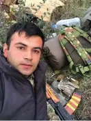  ?? Community ?? Harout, 28, Anoush’s brother, joined the Armenian frontline and is now trying to be reunited with his family. Photograph: Harout/Guardian