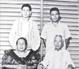  ??  ?? My Papa with Lolo Guillermo, Lola Epifaniao and brother Totoy