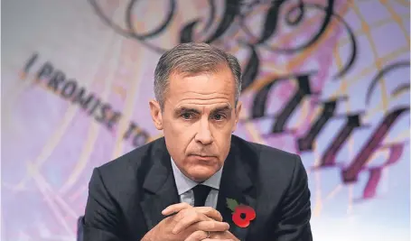  ?? Picture: PA. ?? Governor of the Bank of England, Mark Carney, during the announceme­nt of the Bank of England quarterly inflation report and interest rate decision.