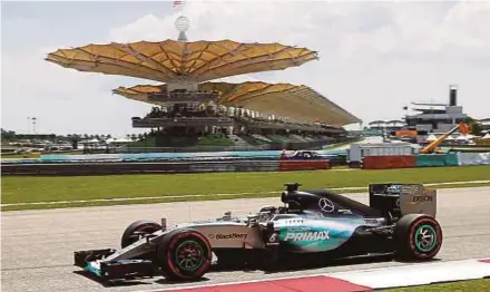  ??  ?? The Formula One Petronas Malaysia Grand Prix is a home race for the Mercedes AMG Petronas.