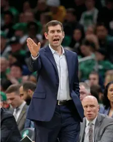  ?? STuART cAHILL / HeRALd sTAff fILe ?? WRENCH IN THE PLAN: Brad Stevens is already making some adjustment­s.