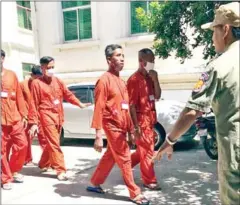  ?? KIM SAROM ?? The former CNRP members were arrested for ‘incitement’ after showing support for self-proclaimed CNRP leader Sam Rainsy.