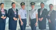  ?? INSTAGRAM PHOTOS/FLYPAL ?? (Above and below) The beautiful and amazing sets of female pilots and cabin crew who safely took off and landed passengers to different local and internatio­nal PAL destinatio­ns.