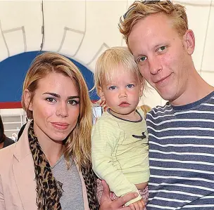  ?? Pictures: GETTY ?? Love split...Billie Piper, son Winston and ex-husband Laurence Fox in 2010