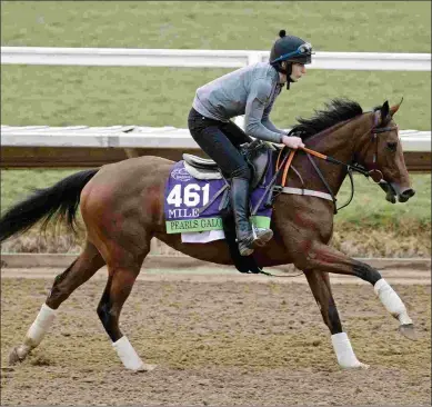  ?? BARBARA D. LIVINGSTON ?? Pearls Galore ran a bang-up second to expected Mile favorite Space Blues in the Prix de la Foret.