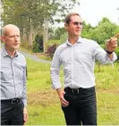  ?? Photo / Peter de Graaf ?? Arvida’s general manager developmen­t Jonathan Ash and developmen­t manager Andre Lipa at the company’s site off the end of Hall Rd in Kerikeri.