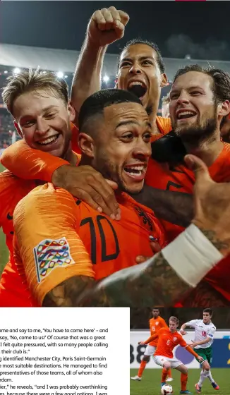  ??  ?? Top The world sat up and took notice when De Jong and the flying Dutchmen beat France in November
Above Working his way through the Oranje ranks against Bulgaria in 2015