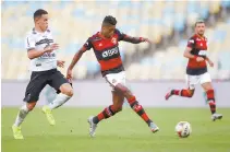  ?? LUCIANO BELFORD ?? Bruno Henrique fez os gols do Flamengo na vitória sobre o Voltaço