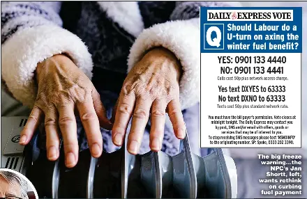 Axing winter fuel benefit threatens public health emergency, say ...