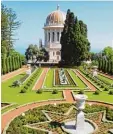  ??  ?? Das ist der berühmte Garten der Bahai in Haifa. Das Gebäude ist eine heilige Grabstätte.
