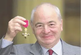  ?? WELL- LOVED: Author Colin Dexter, the creator of Inspector Morse, after being made an Officer in the Order of the British Empire. He died aged 86 Picture: AP ??