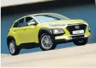  ?? Pictures: Picture: QUICKPIC ?? FUNKY THEME: The Kona certainly grabs attention, with distinct hints of Alfa Romeo in its styling