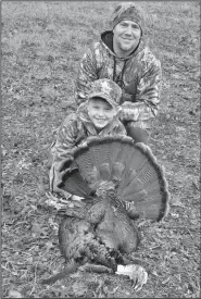  ?? Contribute­d Photo ?? First turkey: Collen Mayfield killed his first turkey Saturday, April 7, with his dad on the youth hunt. It had a 9 3/4-inch beard, 3/4-inch spurs and weighed 20 pounds.