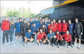  ?? FOTO: PEP MORATA ?? La plantilla del Barça Lassa posó para MD antes de viajar rumbo a Italia