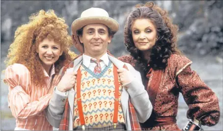  ?? Pictures: PA. ?? Sylvester McCoy as Doctor Who, with his assistant Mel, Bonnie Langford, and enemy The Rani, Kate O’Mara.