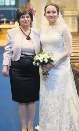  ??  ?? Katherine Skellon on her wedding day with her late mum Krystyna