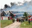  ?? Foto: Kirstges ?? Die Feuerwehr ist mit einem Großaufge bot im Einsatz gewesen.