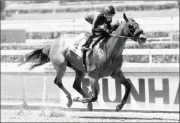  ?? BENOIT PHOTO ?? Crystal Ball wins a June 14 maiden race at Santa Anita.