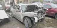  ?? PROVIDED PHOTO ?? This is what was left of a Markham man’s car after a crash in 2017. The car, sold to him by an independen­t used car dealer, was under a safety recall when it was sold.